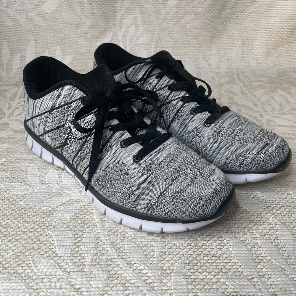 U.S. Polo Association Women’s 10 Black and Gray Athletic Shoes